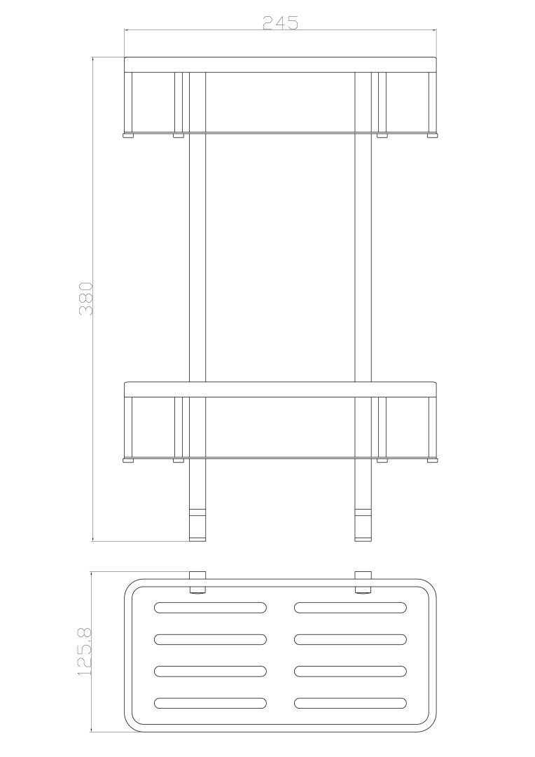 Приобрести полка для ванной 2-х ярусная wonzon & woghand, хром (ww-4141)