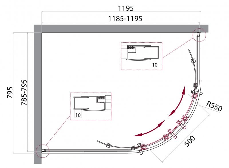 Приобрести ограждение душевое belbagno uno 1200x800 хром/прозрачное