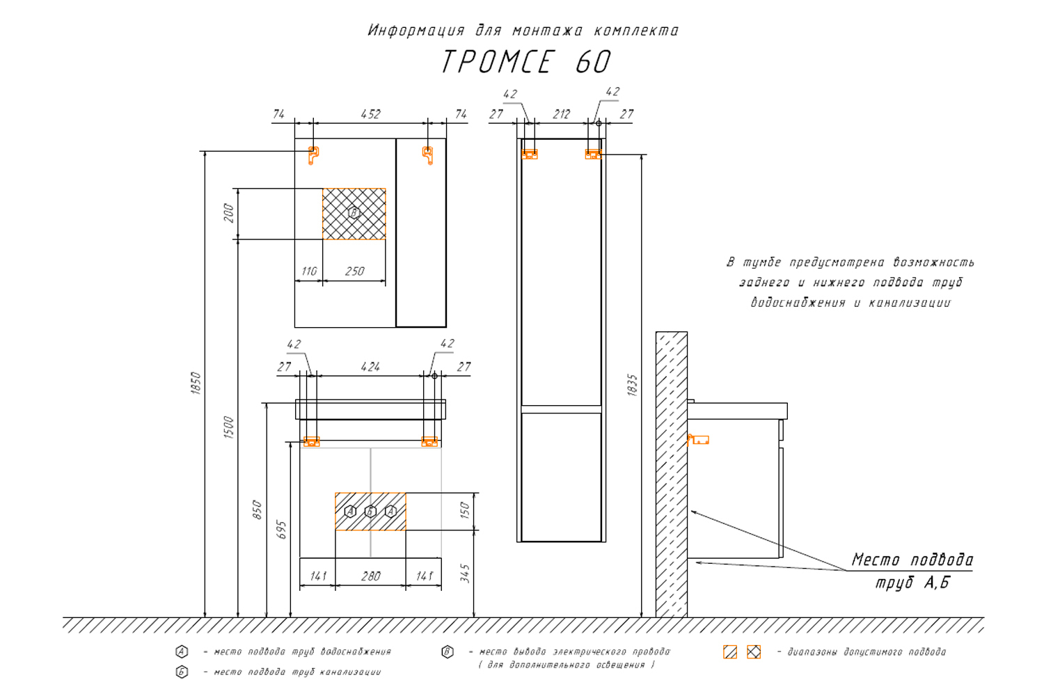 Приобрести сomforty зеркало-шкаф "тромсе-60" дуб сонома
