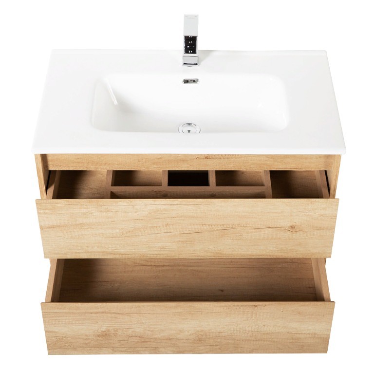 Приобрести тумба подвесная с раковиной belbagno kraft-1000-2c-so-rnn 100 см, rovere nebrasca nature