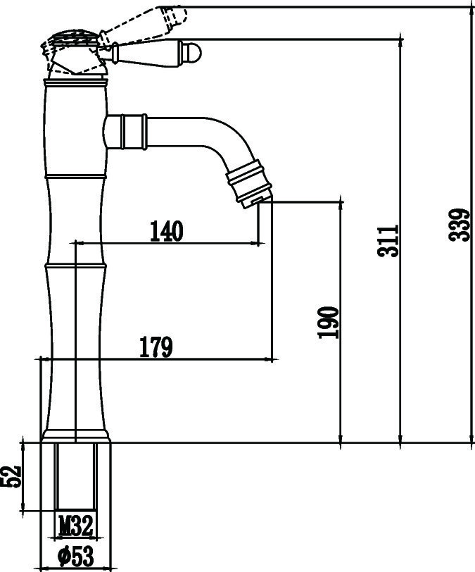 Приобрести savol смеситель для раковины 311мм, высокий, черный матовый s-06612h