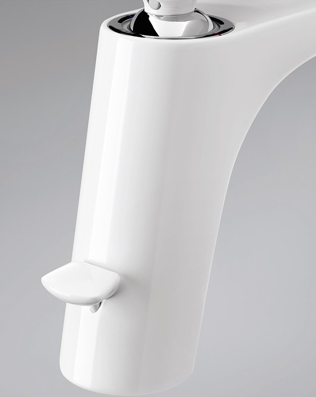 Приобрести kludi balance однорычажный смеситель на умывальник, с донным клапаном, белый/хром dn 10, арт. 520239175