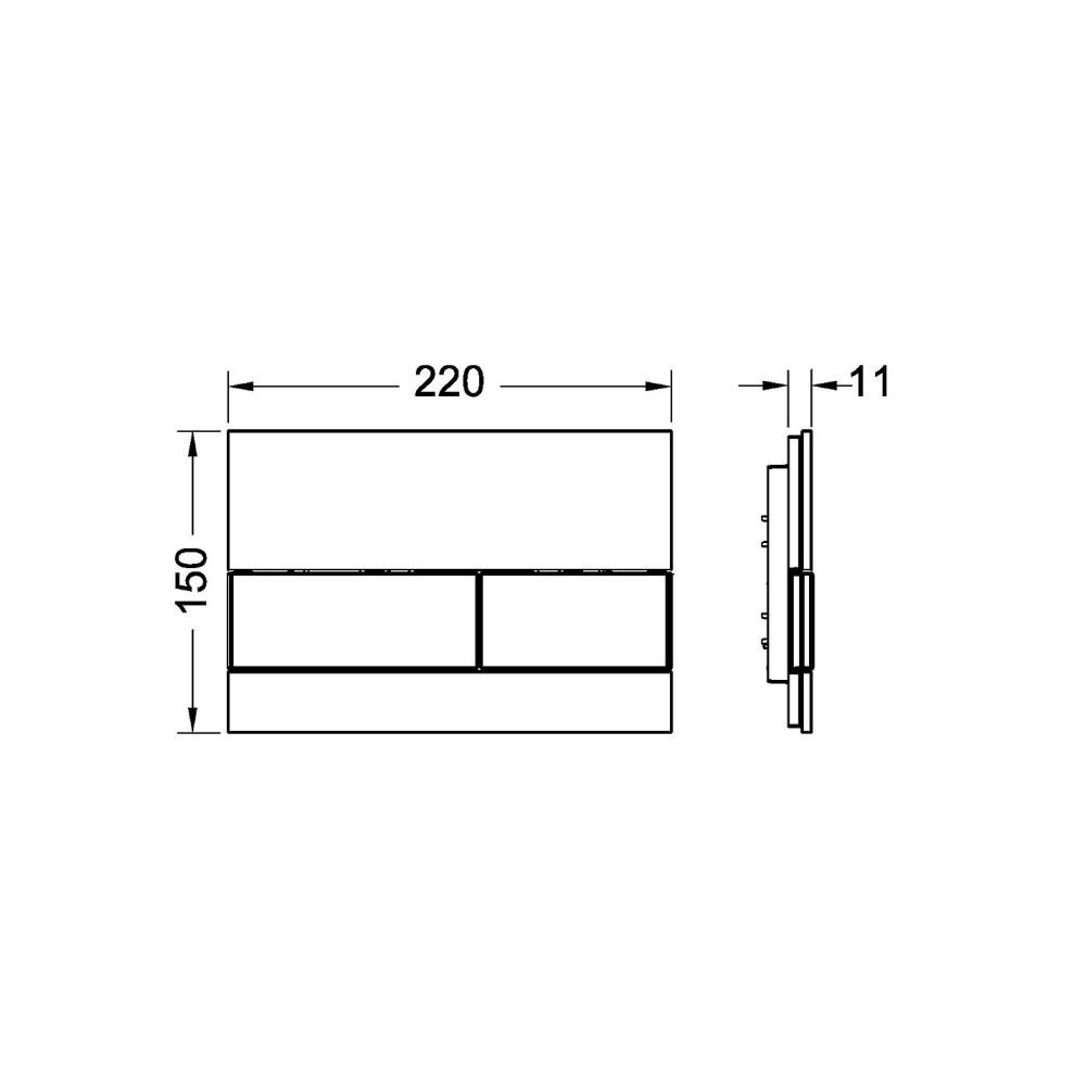 Приобрести tece кнопка смыва square для инсталляции, белая матовая\сатин 9240801