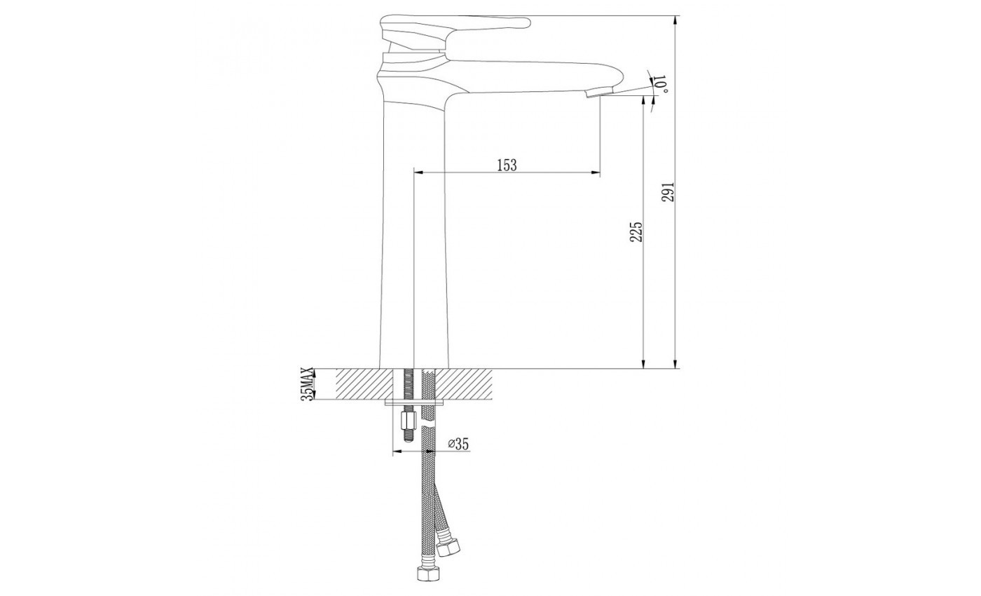Приобрести lemark смеситель для раковины status, высокий, хром lm4409c
