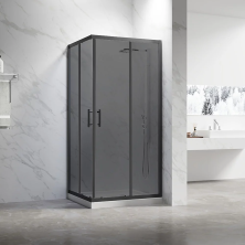 Veconi Душевое ограждение Rovigo 80х110 см, черное , стекло тонированное RV27B-11080-05-C8