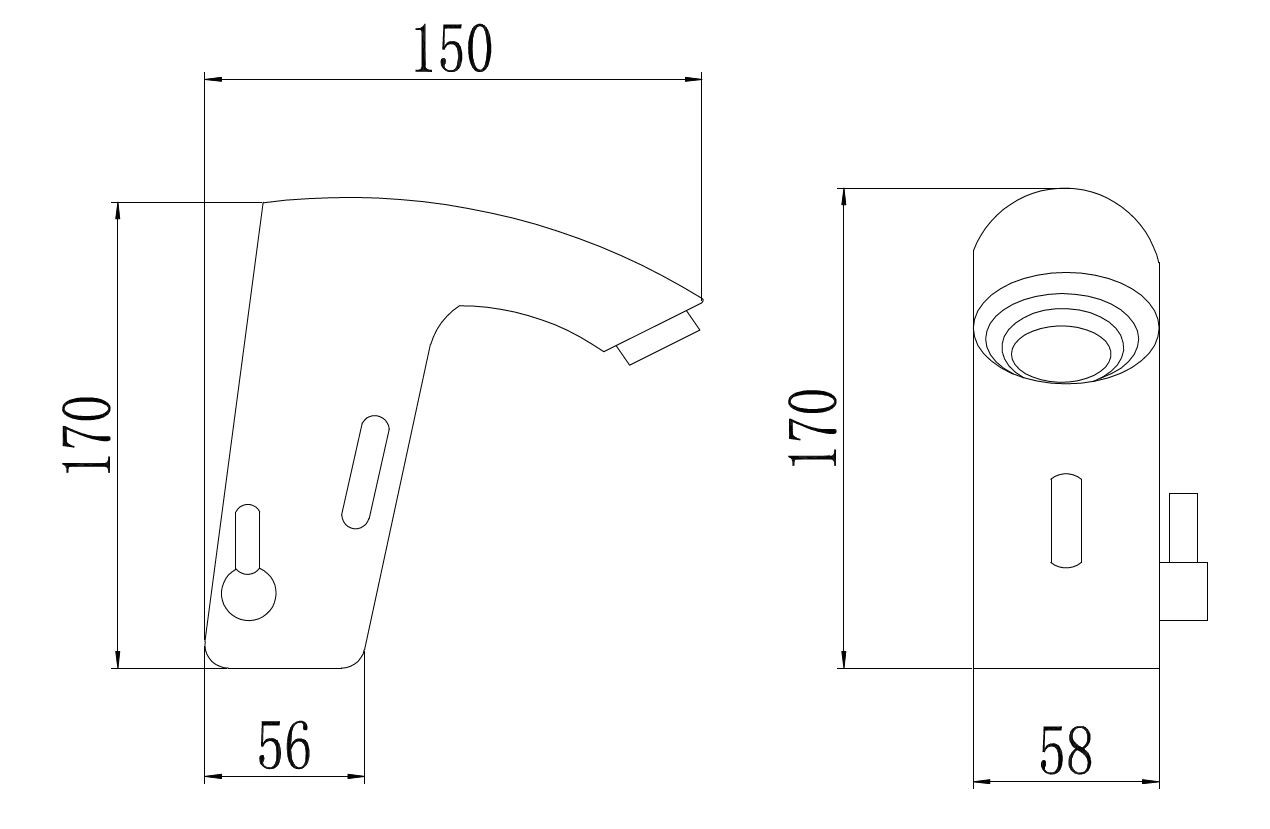Приобрести savol смеситель для раковины, сенсорный,170мм, хром s-gy8865