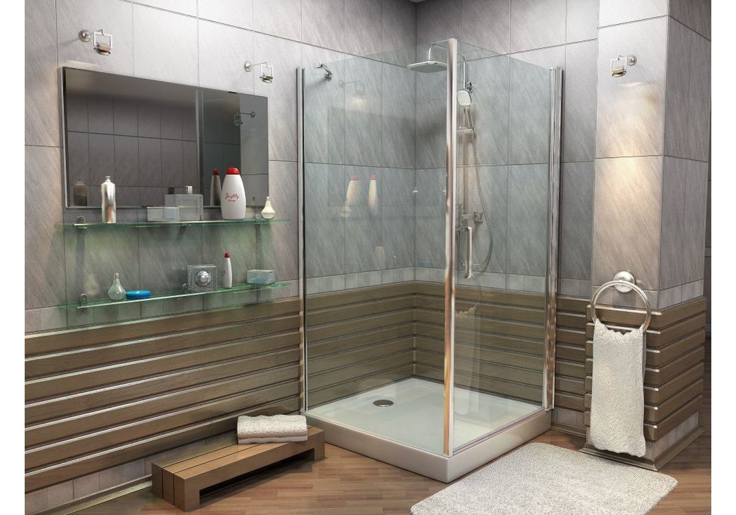 Приобрести ограждение душевое bas pandora cr-100-c-ch 100х100 см