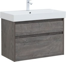 Aquanet Тумба с раковиной Nova Lite 85 см, дуб рошелье, 2 ящика