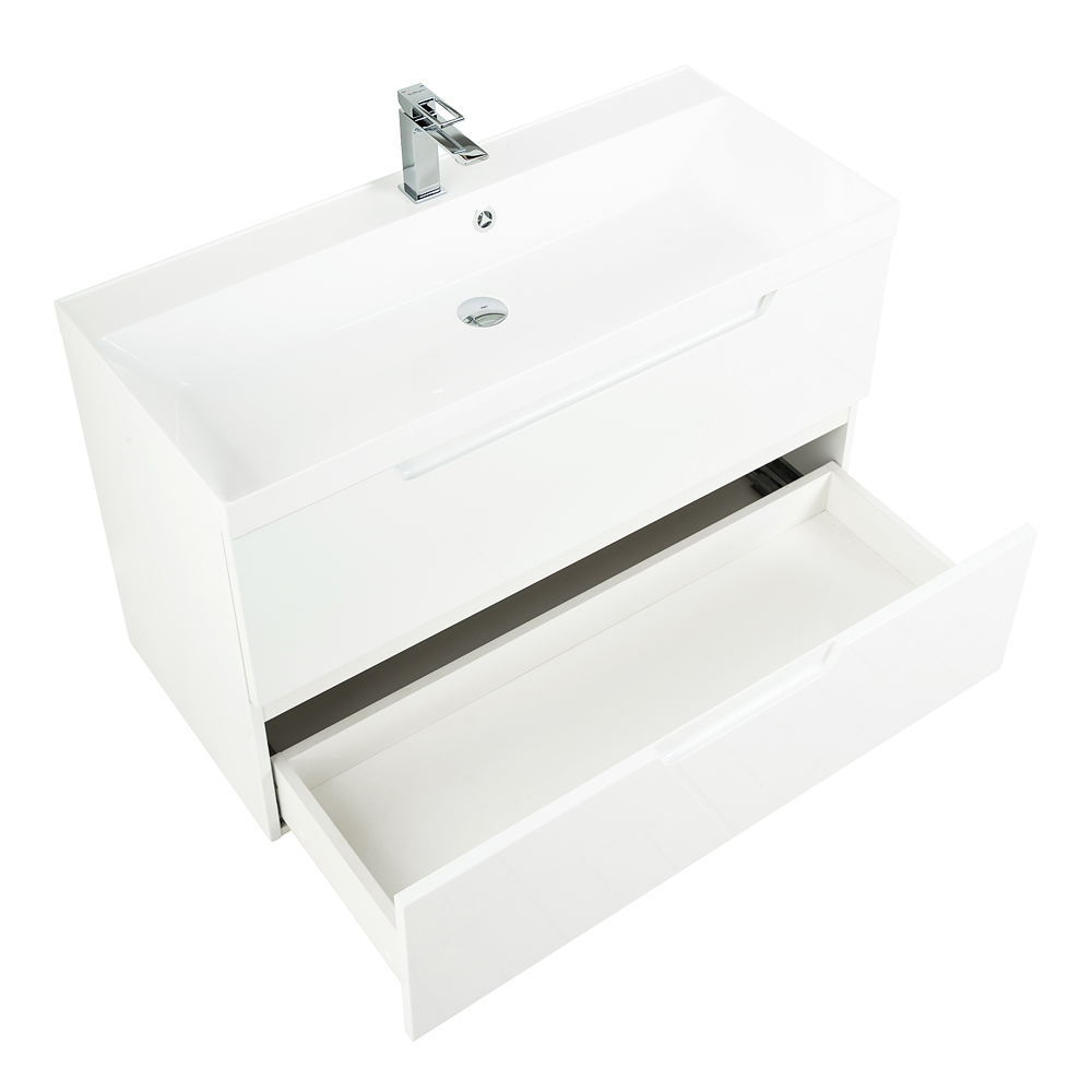 Приобрести belbagno тумба с раковиной vittoria 90 см, подвесная bianco opaco, белая раковина