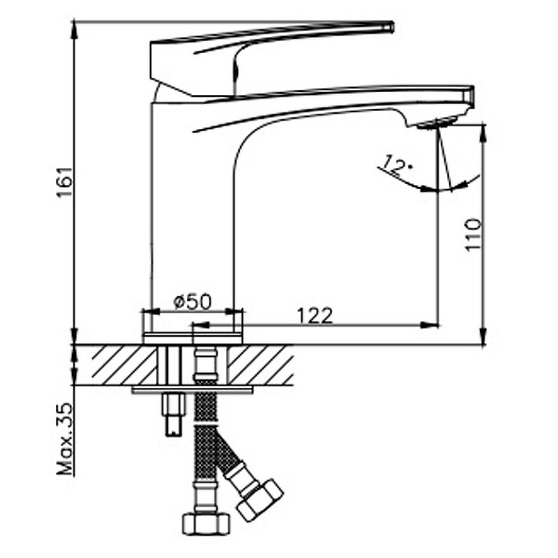 Приобрести haiba смеситель для раковины 161мм, хром hb-10587