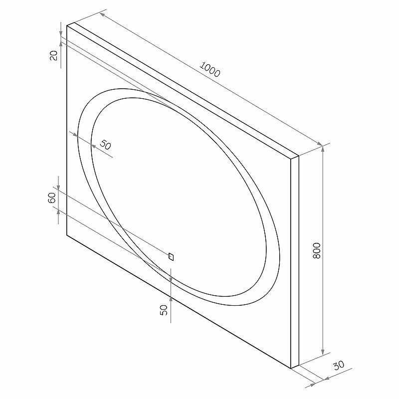 Приобрести continent зеркало с подсветкой galaxy 100х80 см, сенсорный включатель, белое