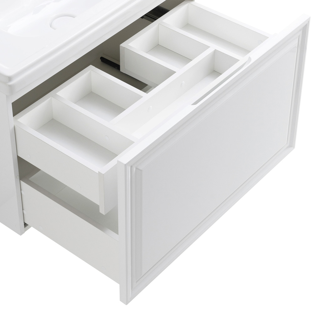 Приобрести cezares тумба подвесная с раковиной giubileo 80 см bianco lucido, белый глянец giubileo-800-1c-so-bl