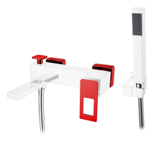 Boheme Смеситель для ванны Q, хром\красный 143-CRR