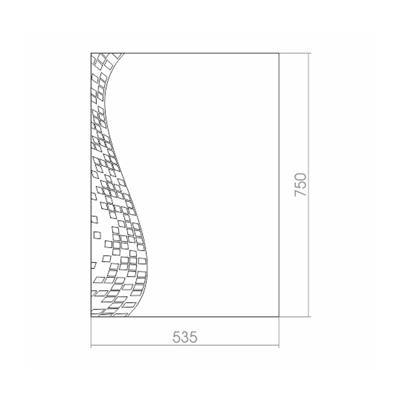 Приобрести loranto зеркало пиксели 53,5х75 см, фр-00001110