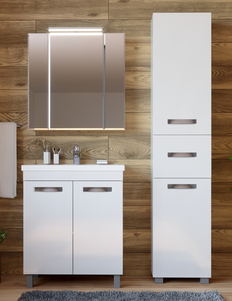 Приобрести vigo тумба с раковиной plaza 70см, 2 дверцы, напольная, белая tn.pla.fos.70.2d