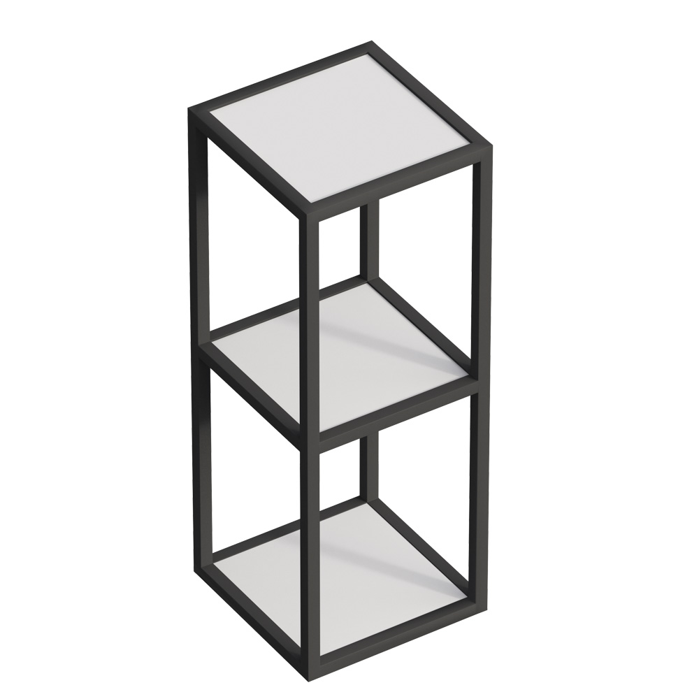 Приобрести cezares полка металическая cadro 58 см, подвесная , черная cadro-30/30/80-2c-so-met-st