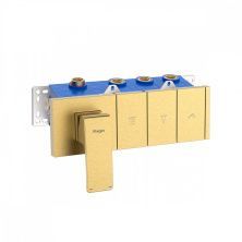 Raglo Встраиваемый смеситель для душа, кнопочное управление, золото матовое R02.273.03