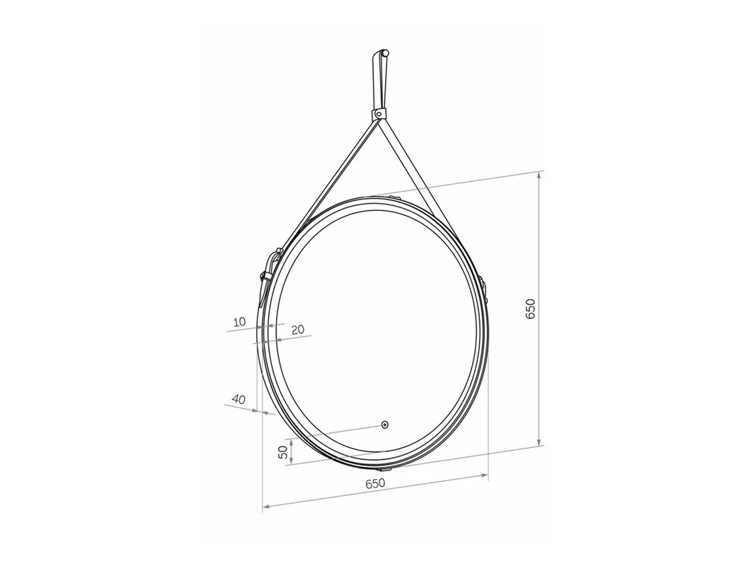 Приобрести continent зеркало с подсветкой millenium brown 65х65 см, коричневое
