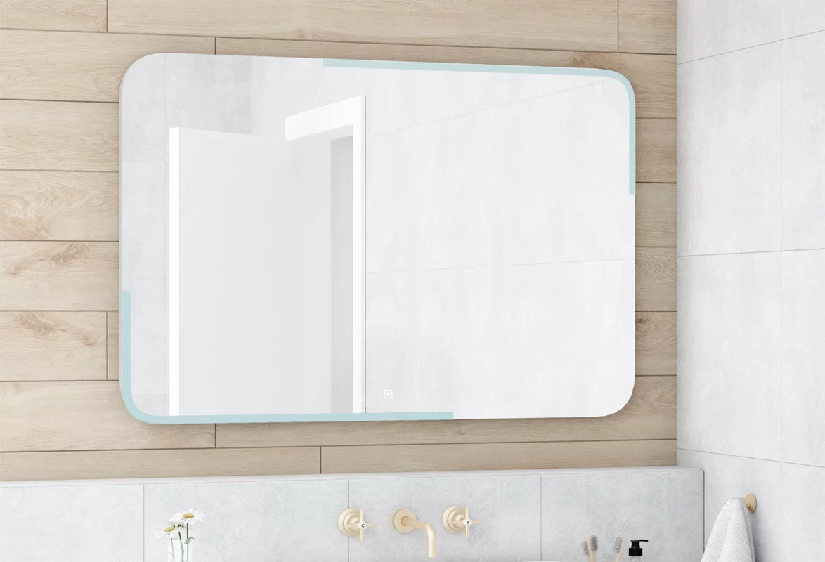 Приобрести continent зеркало с подсветкой raison 80х60 см, белое