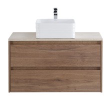 BelBagno Тумба со столешницей KRAFT 80 см, подвесная Rovere Tabacco