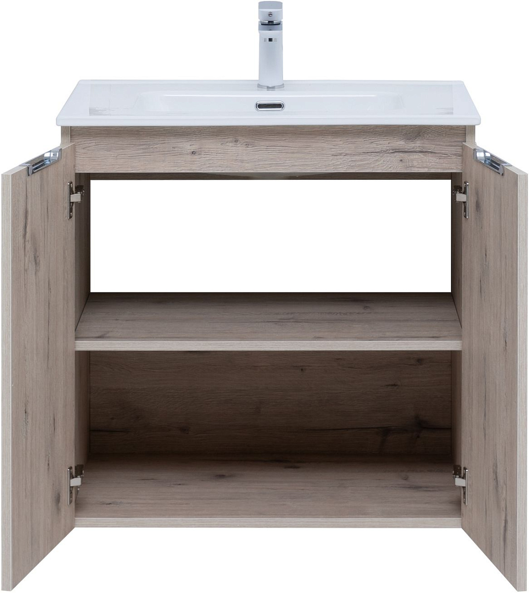 Приобрести aquanet тумба с раковиной алвита new 70 см, 2 дверцы, дуб веллингтон белая