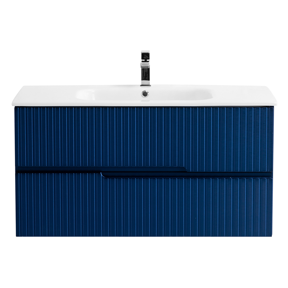 Приобрести cezares тумба подвесная с раковиной duet 100 см sapfiro, синяя duet-1000-2c-so-spf-p