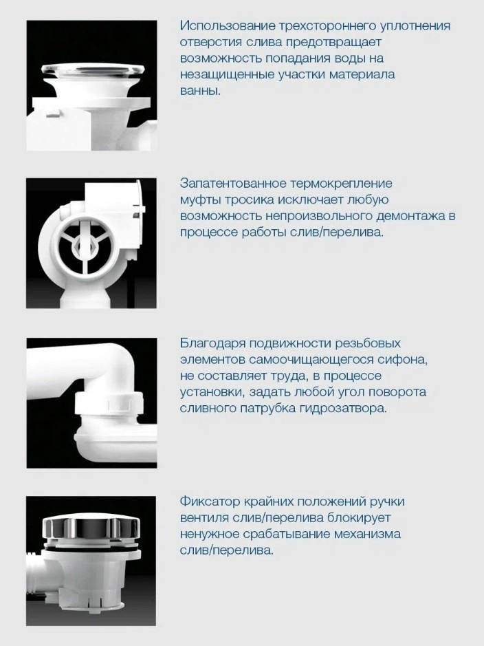 Приобрести mirsant сифон для душевого поддона drainage ar-3005 d 90 мм, хром ут000094118