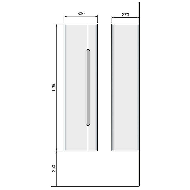 Приобрести jorno пенал подвесной shine 33 см, белый