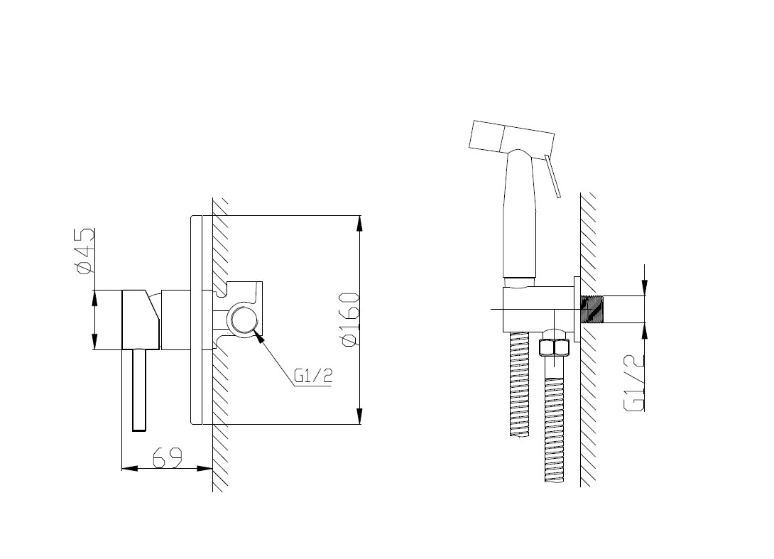 Приобрести belbagno смеситель с гигиеническим душем etna, сатин etna-set-hgn-in