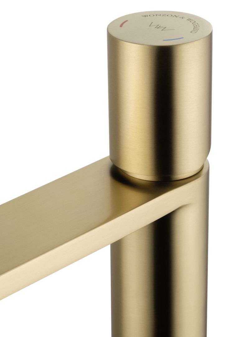 Приобрести смеситель для раковины wonzon & woghand, брашированное золото (ww-101-bg)