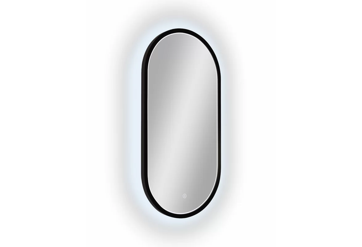 Приобрести continent зеркало с подсветкой delia black 40х80 см, черное