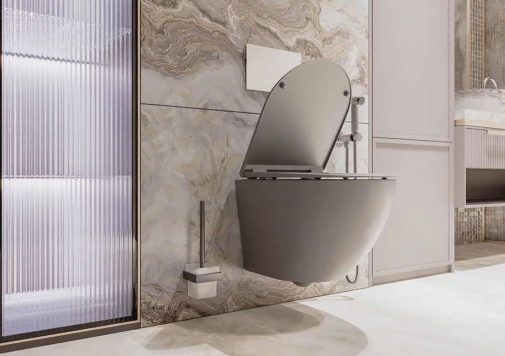 Приобрести veconi унитаз подвесной moro, серый vmo-48tgr