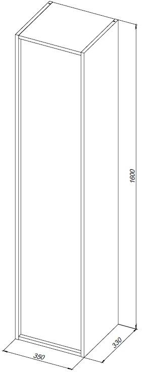 Приобрести aquanet пенал lino (flat) 35 см, дуб веллингтон