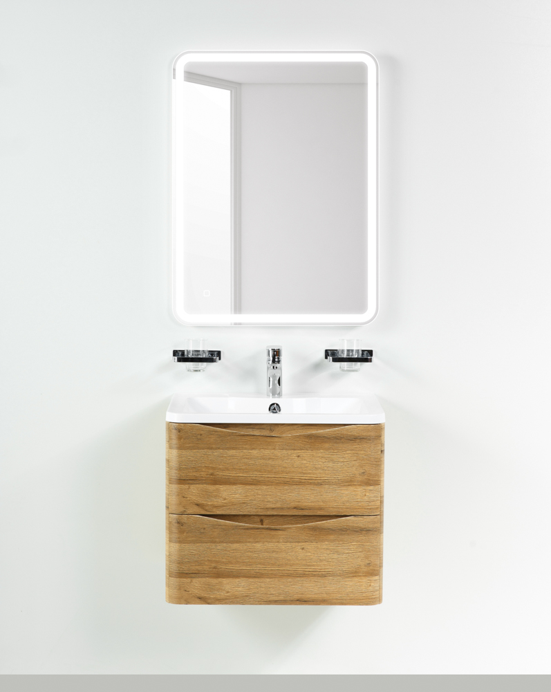 Приобрести belbagno тумба с раковиной acqua 60 см, подвесная rovere rustico, белая раковина
