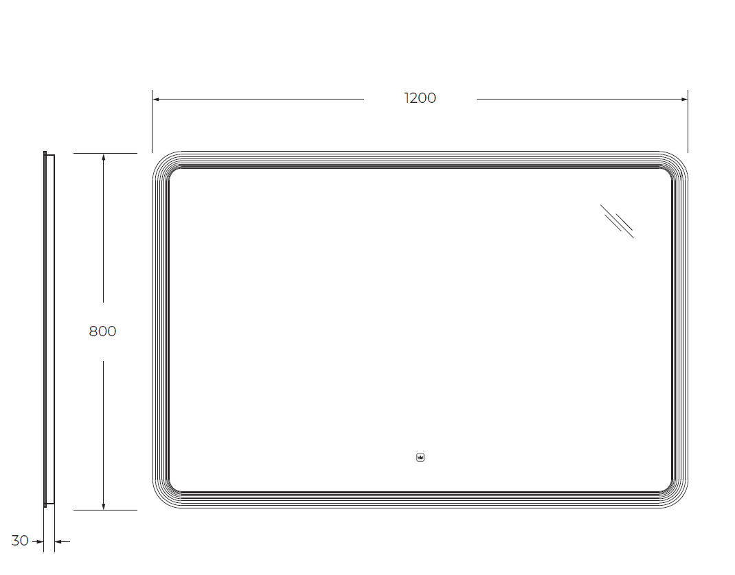 Приобрести cezares зеркало duet 120х80 см, контурная подсветка, сенсорное включение, гравировка czr-spc-duet-1200-800-led-tch