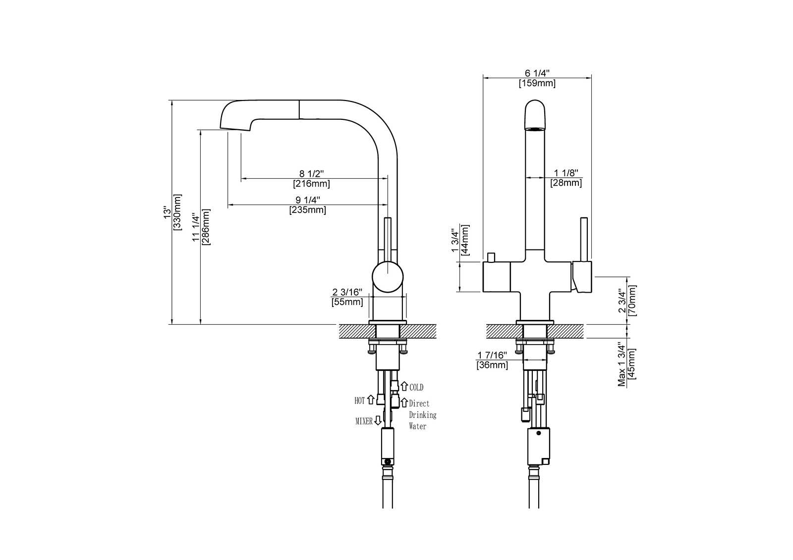 Приобрести смеситель для кухни с подключением фильтра и выдвижной лейкой timo saona 2346/02fl антик