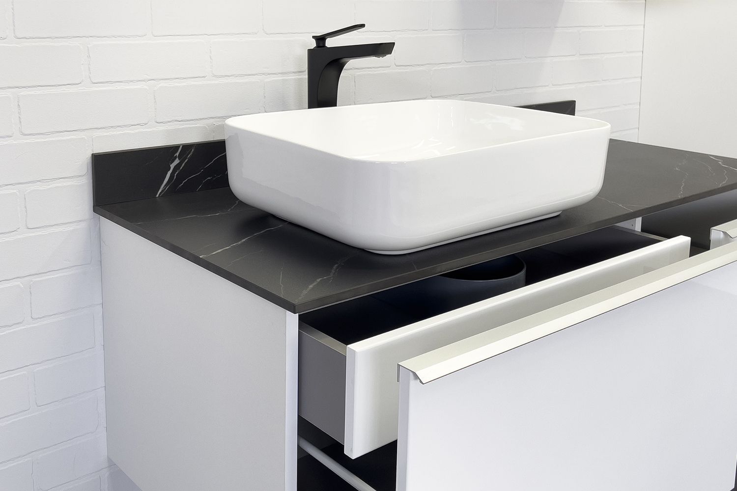 Приобрести сomforty тумба со столешницей и раковиной "милан-120" белый глянец