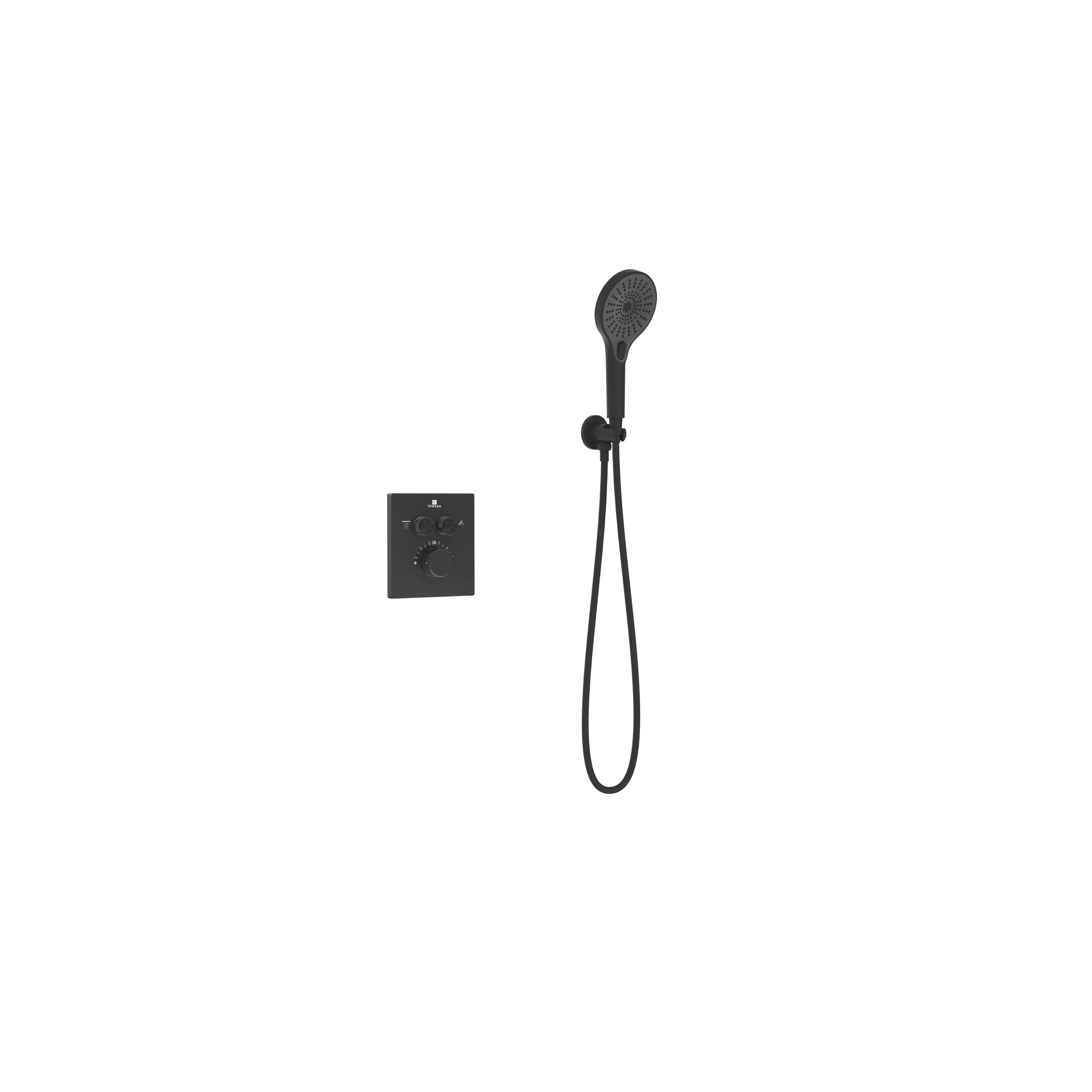 Приобрести vincea встраиваемая душевая система inspire, черная матовая vsfw-3i21mt5mb