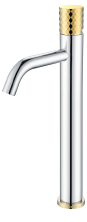Boheme Смеситель для раковины Stick, высокий, хром\золото 122-CRG