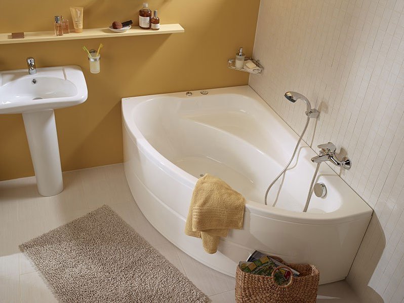 Приобрести акриловая ванна асимметричная гоа 150х100 правосторонняя, белая