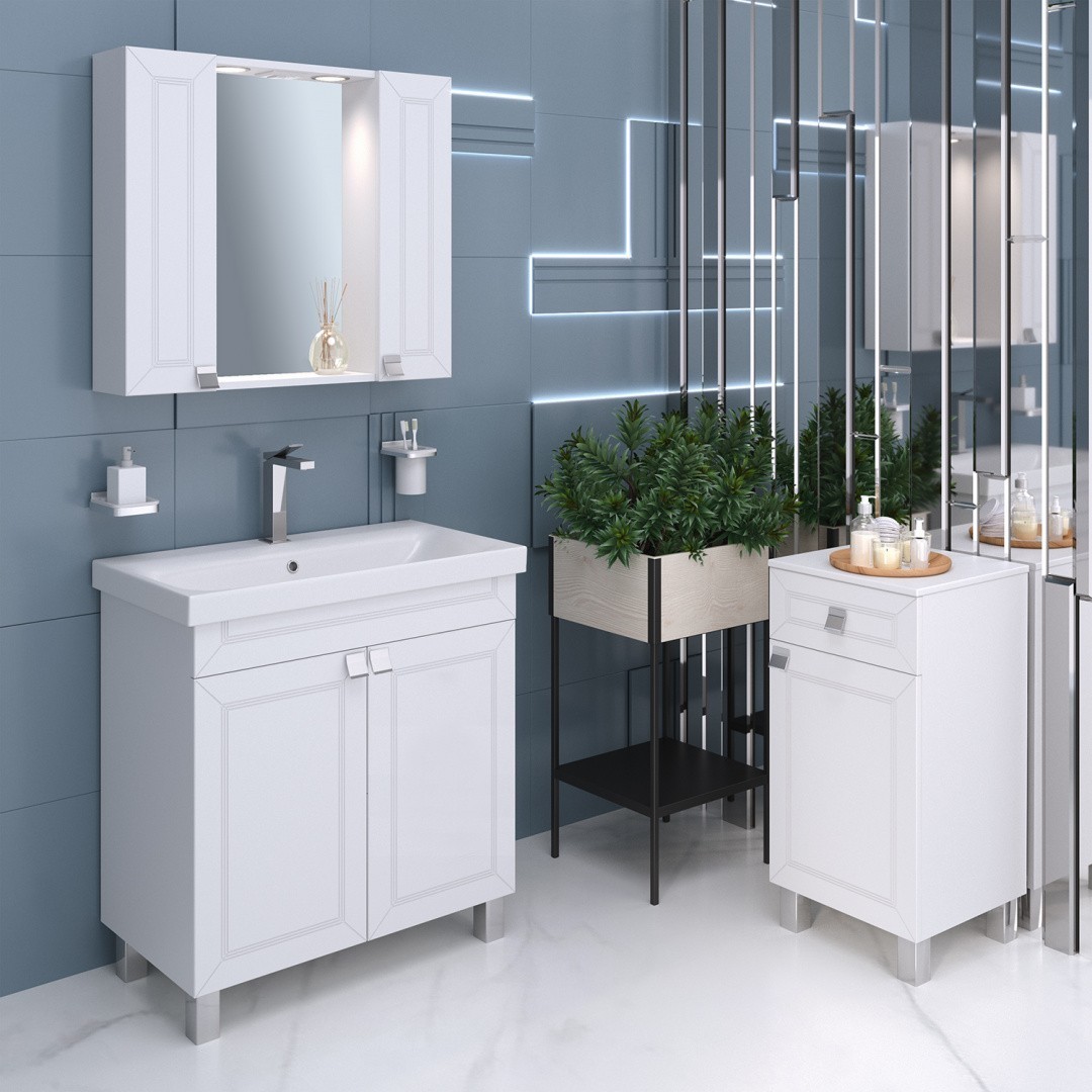 Приобрести зеркальный шкаф ostin 80см.