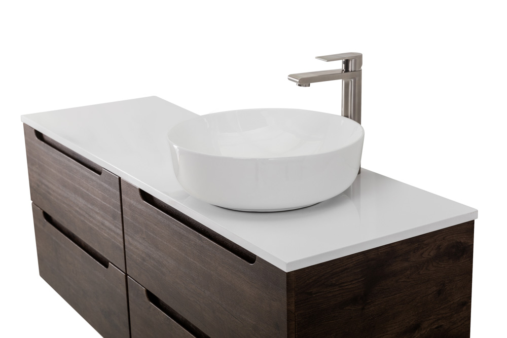 Приобрести belbagno тумба со столешницей etna 120 см, подвесная rovere moro, раковина справа