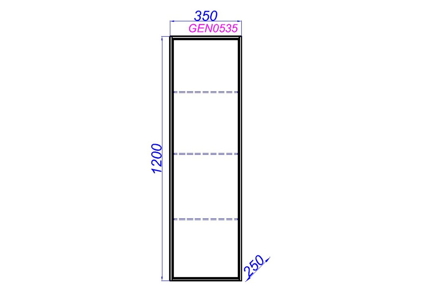Приобрести пенал подвесной aqwella genesis п35/mg 35 см gen0535mg, белый/серый