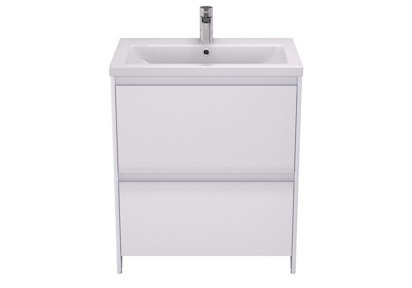 Приобрести тумба напольная с раковиной velvex klaufs 70 см tnkla.70.2y-616.216, белый