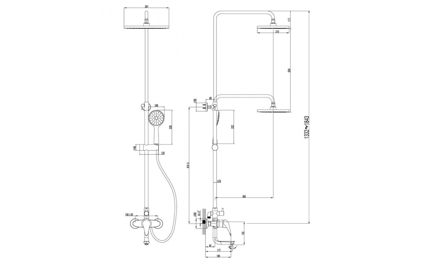 Приобрести lemark душевая система poseidon, хром lm4262c