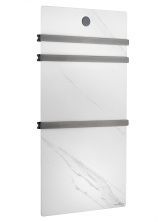 Полотенцесушитель электрический с каменной плитой Белый мрамор WONZON & WOGHAND STUTTGART, Темный графит (WW-A503-GM)