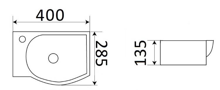 Приобрести раковина подвесная ceramalux 40 см 78404r