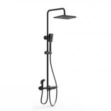 Душевая система с термостатом WONZON & WOGHAND, Черный матовый (WW-B3310-MB)