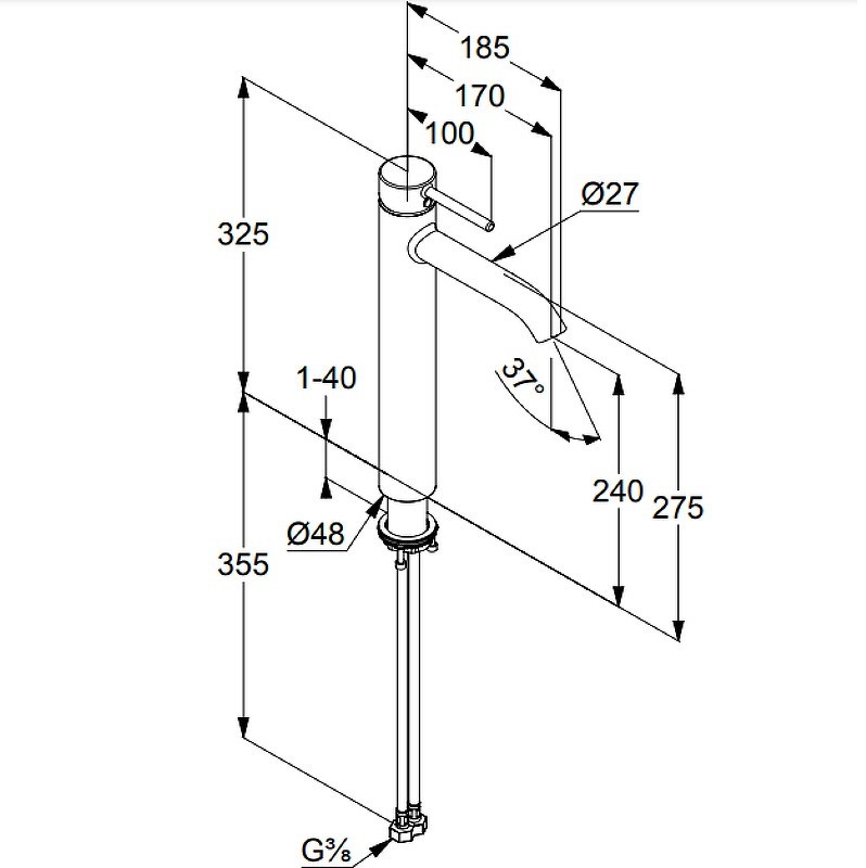 Приобрести kludi bozz смеситель для умывальника 240 мм, хром