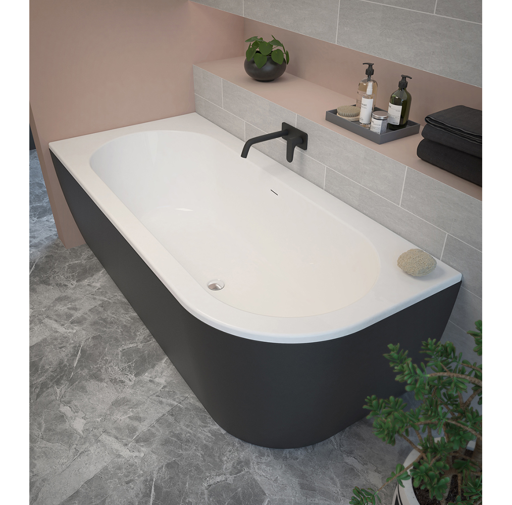 Приобрести cezares акриловая ванна slim corner 180х80 см, черная slim corner-180-80-60-l-nero-set